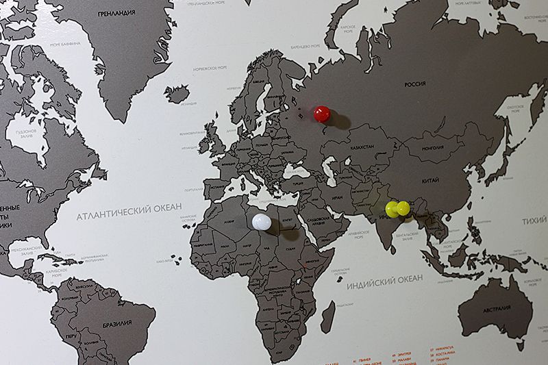 Карта мира со скретч слоем, формат А3 1205 1